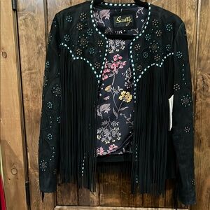 Scully Black and Blue Beaded Jacket